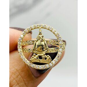 10k Gold Ring Virgin of charity  - Virgen de la caridad anillo